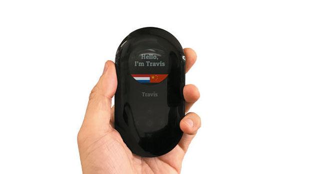 TRAVIS. Créé par une start-up néerlandaise, ce petit appareil électronique, équipé d'un micro et d'une enceinte, est capable selon ses concepteurs de traduire 80 langues.