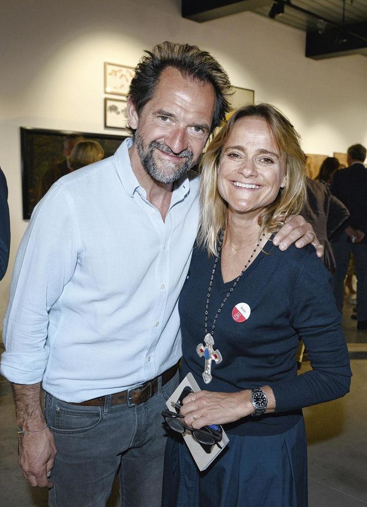 L'acteur Stéphane De Groodt et Sybille Iweins d'Eeckhoutte, responsable relations presse à l'agence Cinna