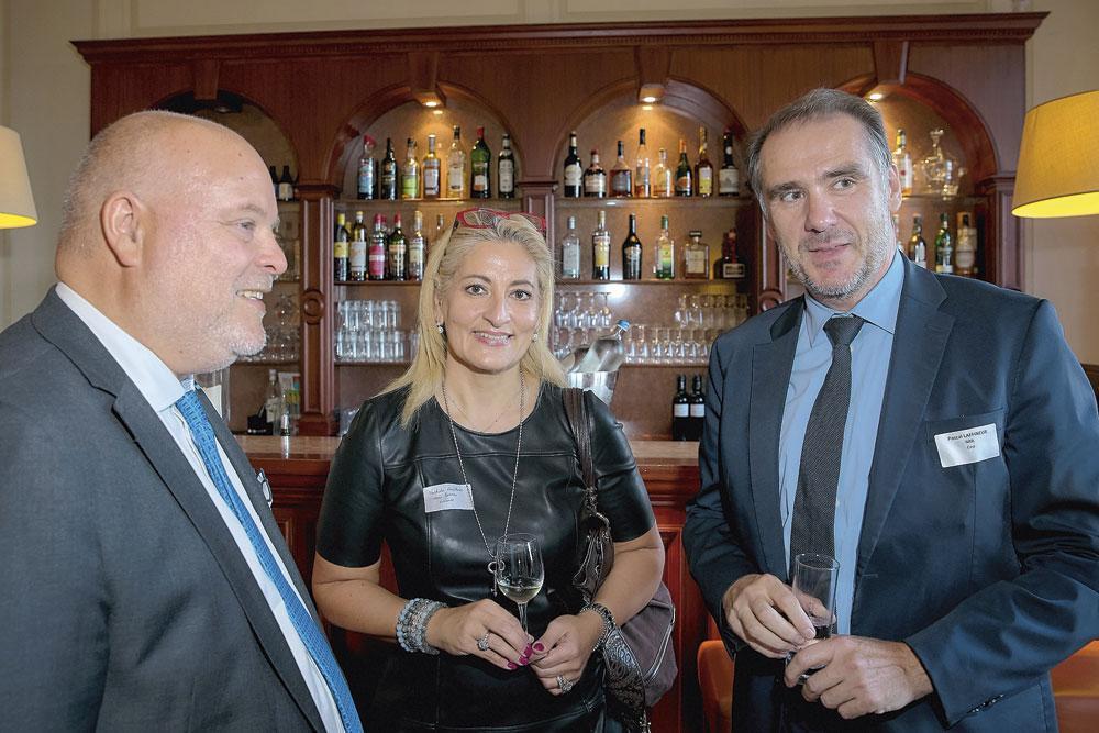 Pierre-Frédéric Nyst, président de l'UCM, Nathalie Lucchese, gérante d'Easy Partners, et Pascal Laffineur, CEO de NRB.