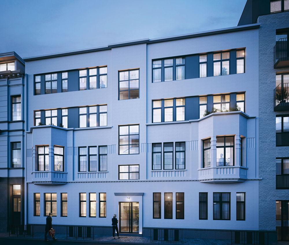 Le projet Strelli, un immeuble de 14 appartements installé dans les anciens bureaux du modiste.