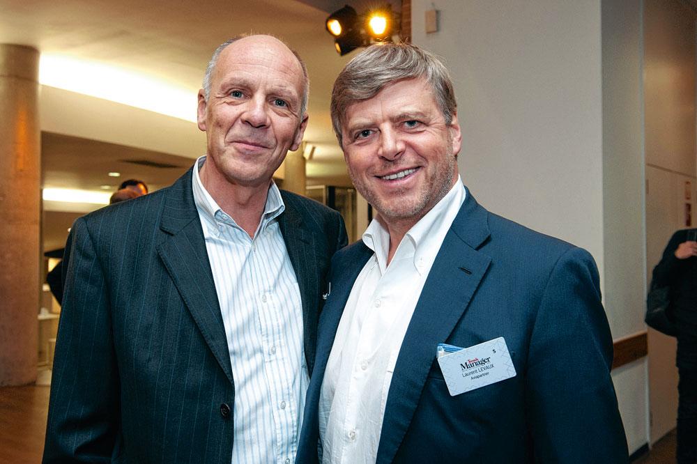 Philippe Vander Putten, CEO du Comité olympique & interfédéral belge, et Laurent Levaux, CEO d'Aviapartner.