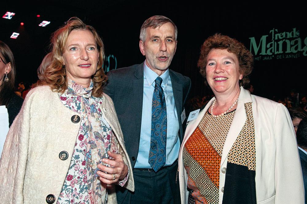 Jacques Crahay, CEO de Cosucra, et son épouse, en compagnie de Françoise Belfroid, CEO de Ronveaux.