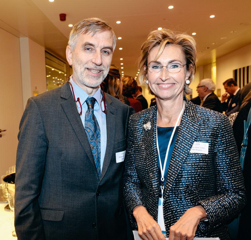 Jacques Crahay, CEO de Cosucra et président de l'UWE, aux côtés d'Anne Soenen.