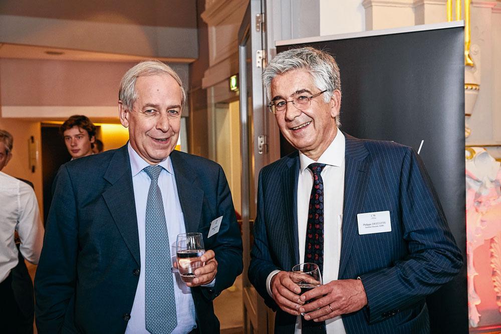 Pierre Gustin, directeur entreprises et institutionnels Wallonie chez ING, en compagnie de Philippe Destatte, directeur général de l'Institut Jules Destrée.