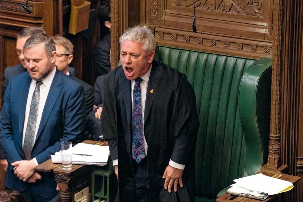 John Bercow, speaker à la Chambre des Communes, tente de ramener un peu d'ordre lors d'une séance houleuse.