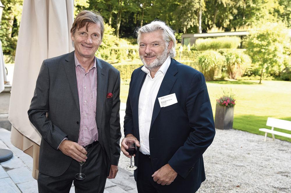 Hugues Dumont de Chassart, gérant d'Eurogestion, et Bernard t'Kint de Roodenbeke, CEO de BuSI.