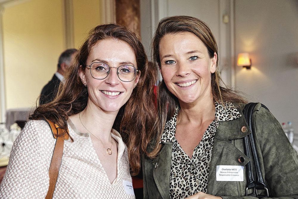 Lindsay Zebier, gérante d'ID First, et Charlotte Metz, responsable du programme croissance au Réseau Entreprendre Wallonie.