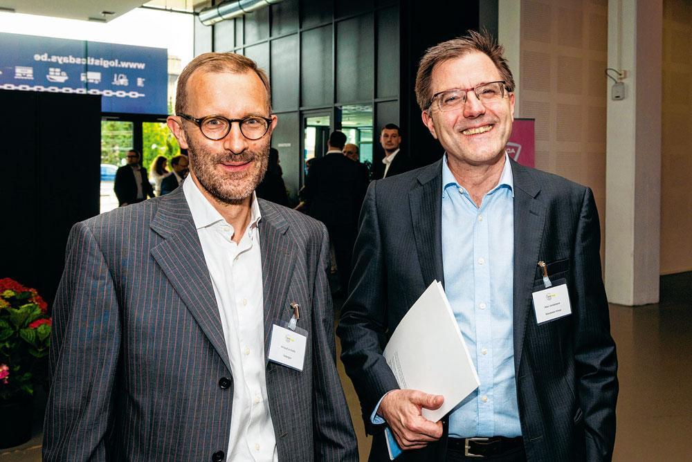 Arnaud Le Grelle, directeur Wallonie chez Federgon, et Marc Vandeleene, PR  & communication manager chez Manpower Group, qui ont participé aux débats.