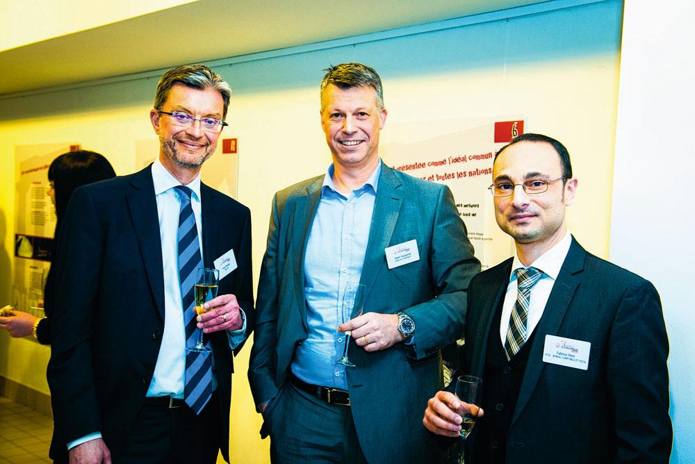 Yves Florkin, directeur de Belcco, Didier Husquinet, directeur KPMG Fiduciaire Liège, et Fabrice Perri, directeur d'ATGS.