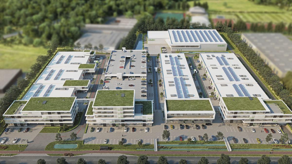 Le Business Park Gate 7, à Kontich : 53.000 m2 développés par BVI, un bel exemple de développement mixte mêlant semi-industriel, bureaux et laboratoires.