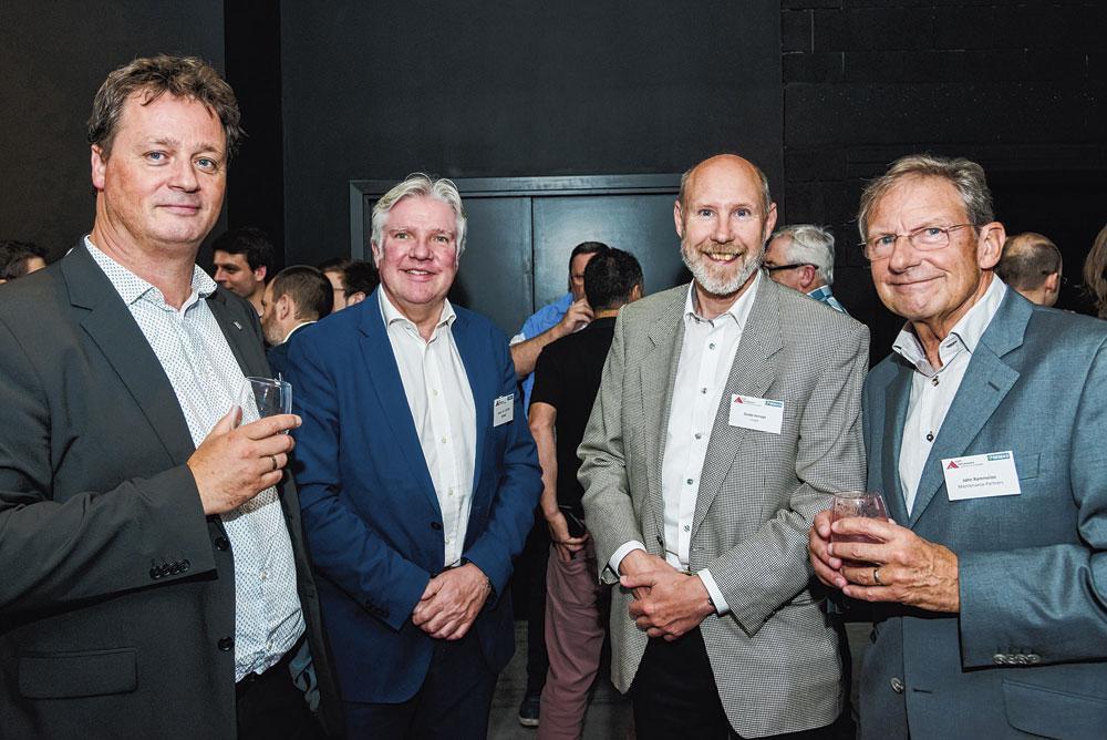 Staf Seurinck, vice president motion business chez ABB Benelux, Johan De Coster, président de BEMAS et directeur de Lucid, Guido Verrept, training & assessment director chez I-Care, et John Rammeloo, manager chez Maintenance Partners.
