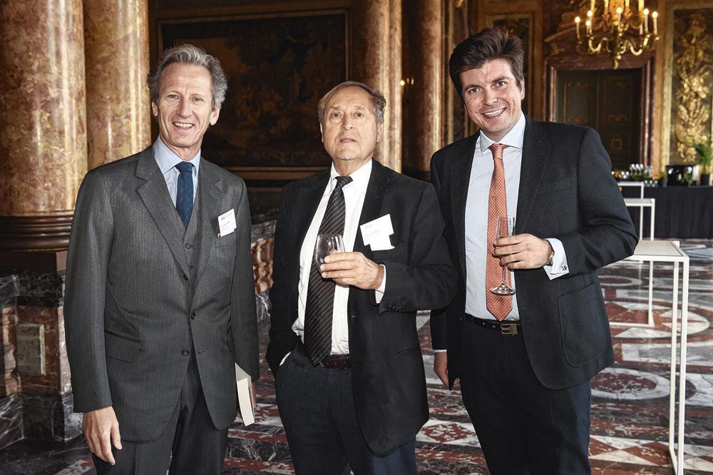 François Didisheim, directeur des Editions Ventures, le docteur André Mahy,  et Jacques  de Jonghe d'Ardoye.