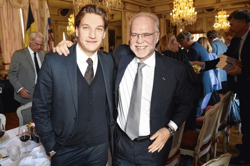 Jean Sarkozy, conseiller général des Hauts-de-Seine, en compagnie de Patrick De Pauw.