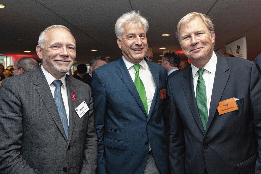 Gilles Mahieu, gouverneur du Brabant Wallon, Pierre Mottet, président d'IBA, et Pierre Rion.