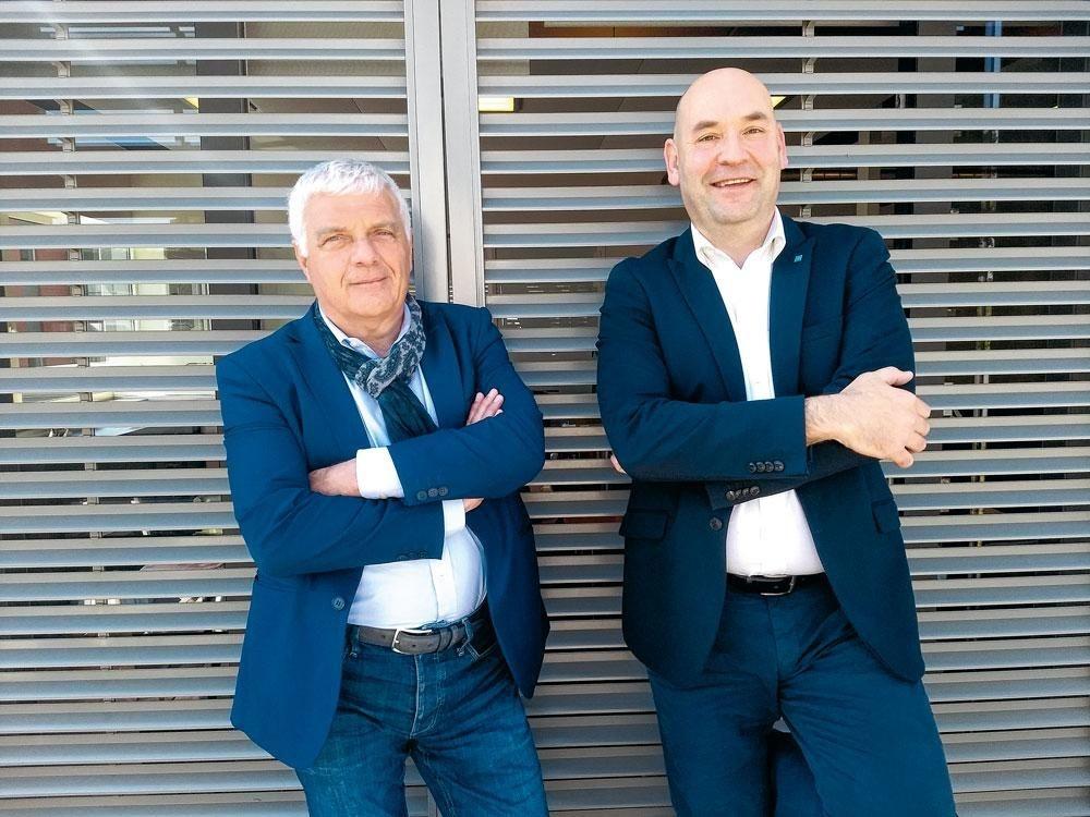Alain Mager et Fabien Bourgies, président et directeur de la Fédération des télévisions locales.