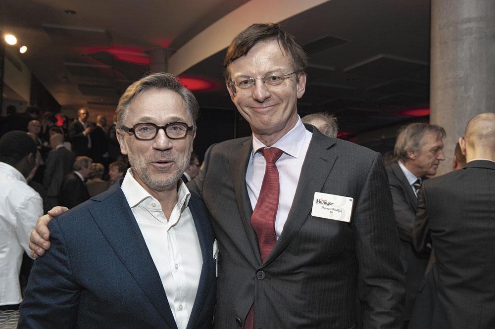 Eric Everard, CEO d'Artexis et Manager de l'Année 2012, en compagnie de Thomas Spitaels, CEO de TPF.