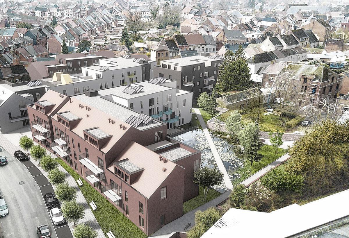 AGORA BRAINE. Développé par Delzelle, la première phase de ce projet de 140 appartements situé en plein centre de Braine-le-Comte sera livrée fin 2020.