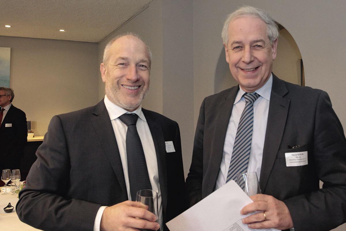 Renaud Jamar de Bolsée, administrateur de sociétés, et Pierre Gustin, directeur entreprises & institutionnels Wallonie chez ING.