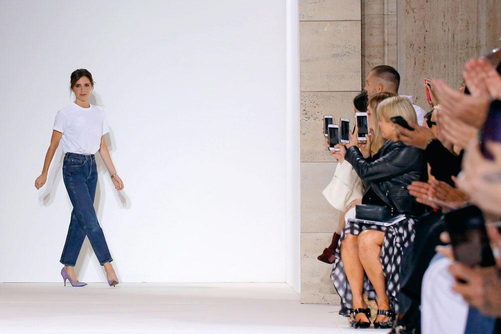 Victoria Beckham, en septembre 2017, après la présentation de sa collection Printemps/Eté 2018 à la Fashion Week new-yorkaise.