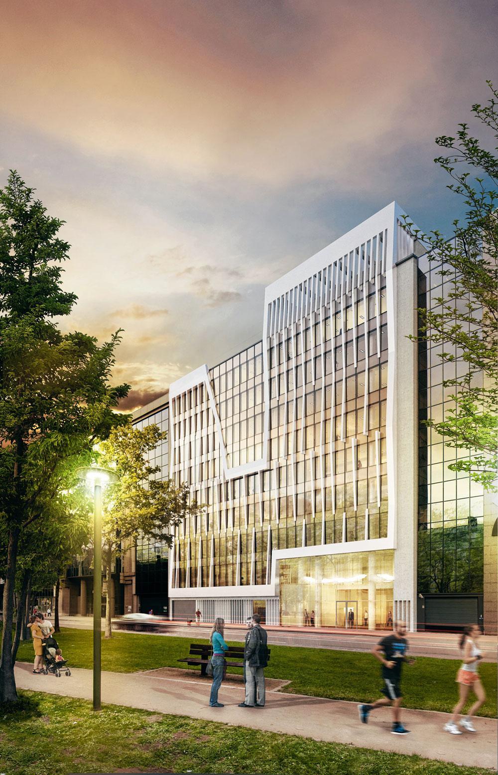 L'immeuble Seven (16.000 m2), développé par Baltisse et Dowtown dans le quartier nord, sera livré mi-2019. Il a enregistré une belle location en accueillant EDF Luminus.