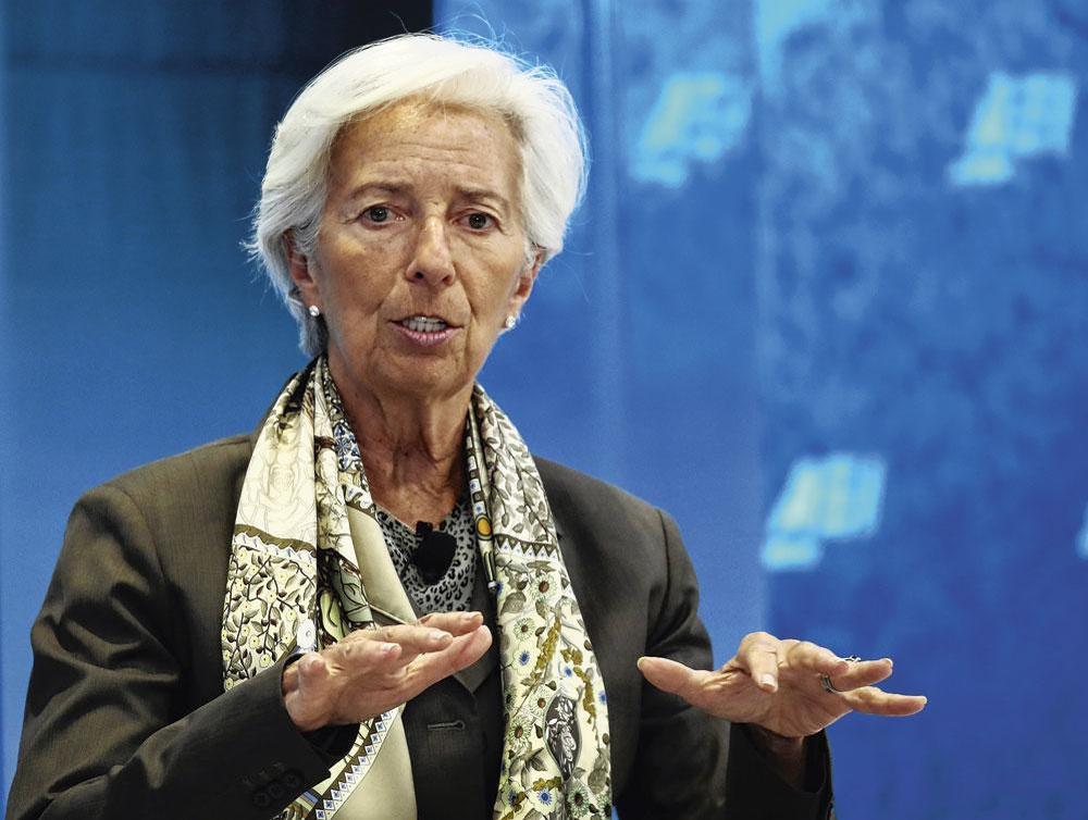 Christine Lagarde, présidente sortante du FMI: 