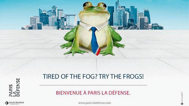 Le département des Hauts-de-Seine a choisi l'humour pour une campagne de publicité visant à séduire les financiers londoniens.