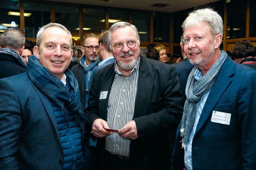 Michel Fagnoul, directeur de Label Immo, Georges Dantine, architecte d'intérieur et gérant de GDAI, et Jean-Bernard Schifflers, directeur de société d'intérim management.