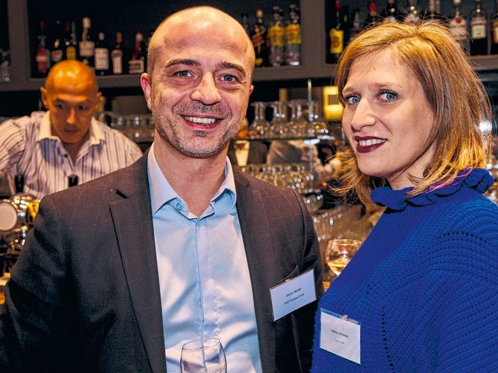 Olivier Meire, private banker chez BNP Paribas Fortis, et Hélène Herman, gérante d'Optim HR.