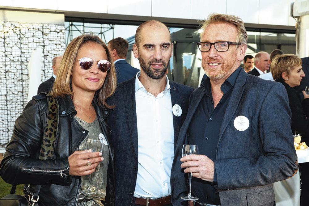 Mélanie Guissard, cofondatrice de Mealty,  Benjamin Brands, chief supply chain officer chez Mithra,  et Luc Pierre Maes, directeur général d'aXialyze.