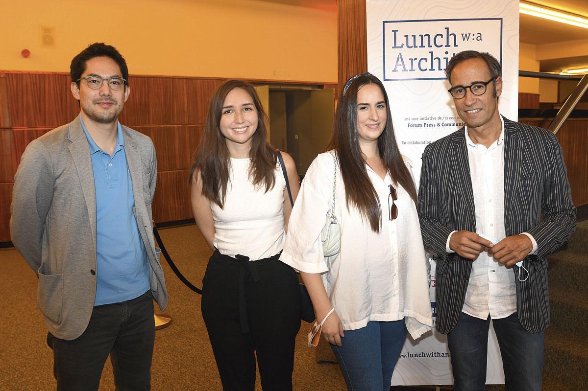 L'équipe de Detrois: Jun Gobron, Lina Sierralta et Camille Romero, architectes d'intérieur et Michel Penneman, directeur général.