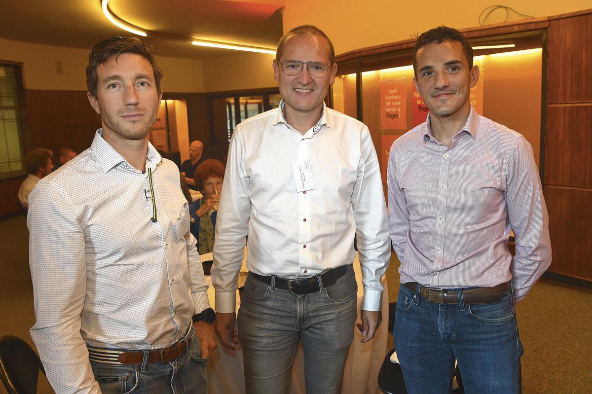 Thomas Hoenig, gérant de Hoptimize, Edouard Van Overstraeten, sales chez MonaVisa, et Alexandre Valette, business developer aux Entreprises Louis De Waele.