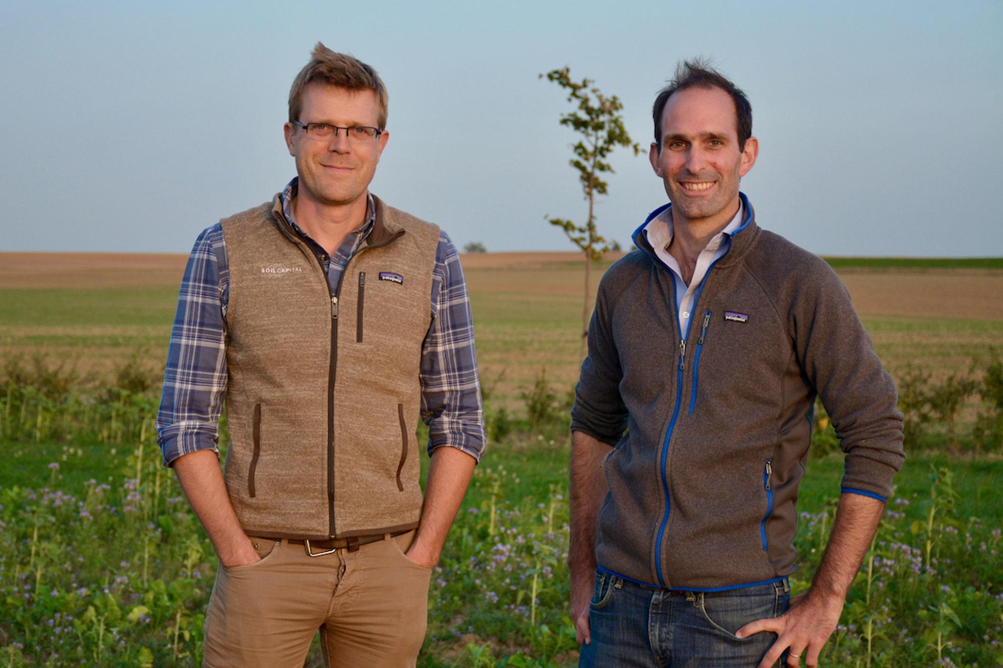 L'agronome Nicolas Verschuere et l'entrepreneur Chuck de Liedekerke.