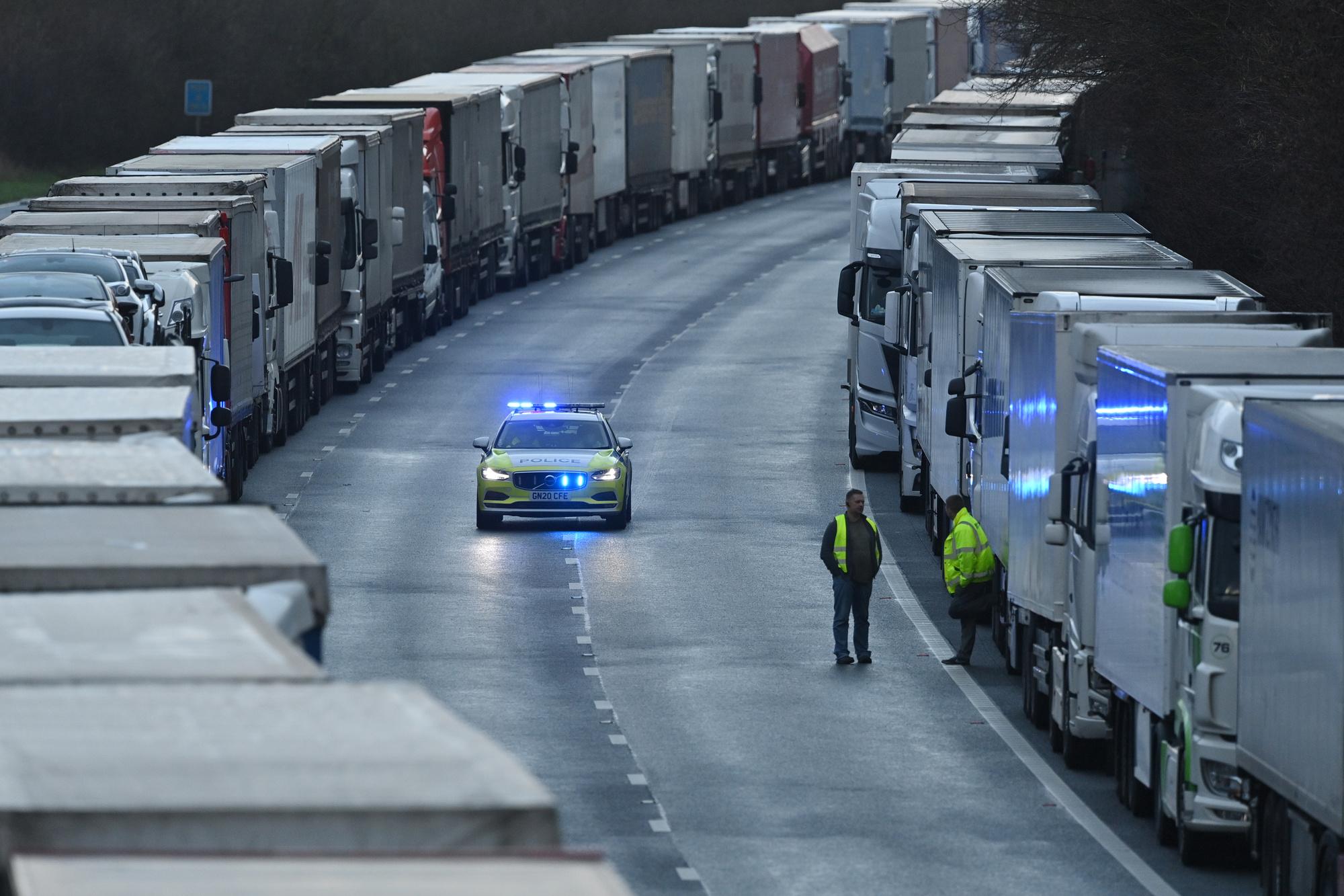 Routiers bloqués à Douvres: 