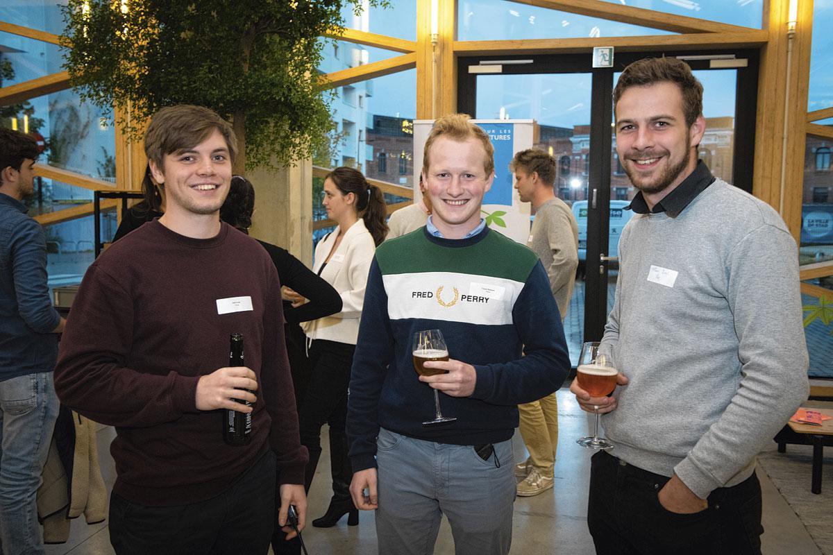 Stef Crols, Tristan Ryckaert et Florens Denys, fondateurs de Tillup.