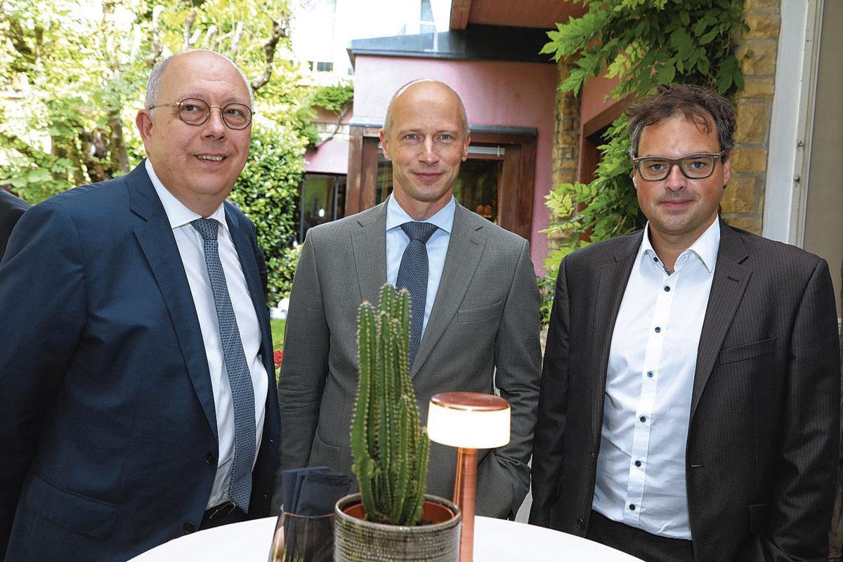 Xavier Hauboldt, CEO de Eaglestone, Pierre-Yves Hanin et Mathieu Lafond, respectivement sales manager et head of communication marketing & digital chez Axa Lux.