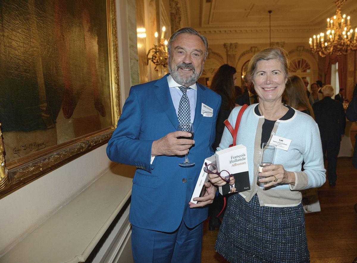 L'avocat Herman Craeninckx, vice-président du cercle TheMerode, et Virginie Taittinger, présidente de Champagne T.
