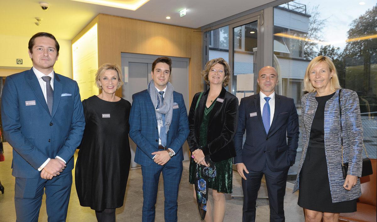 L'équipe d'Indosuez Wealth Management: Eric Simons, Virginie Van Esch, Grégory Jaucot, Elsa Zacharis, Olivier Meire et Sabine Riga.