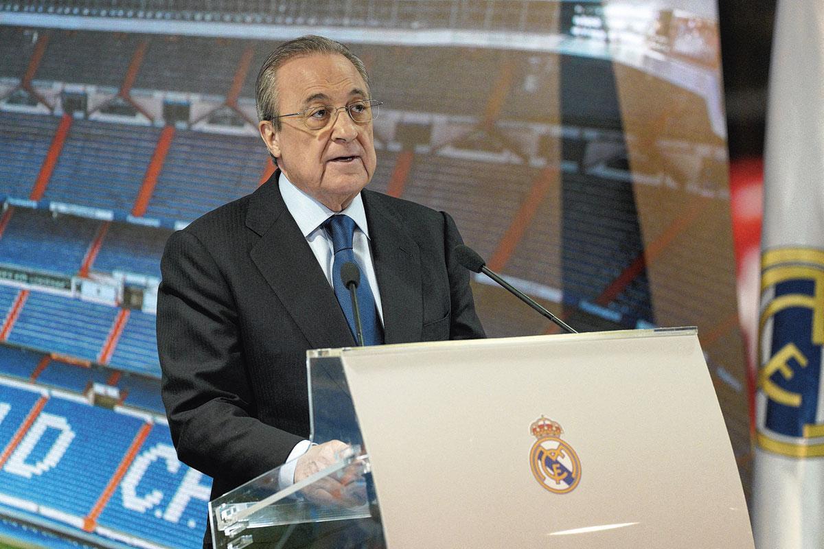 FLORENTINO PEREZ, président du Real Madrid (900 millions de dettes) et de la Super League, a déclaré que le projet était juste en 