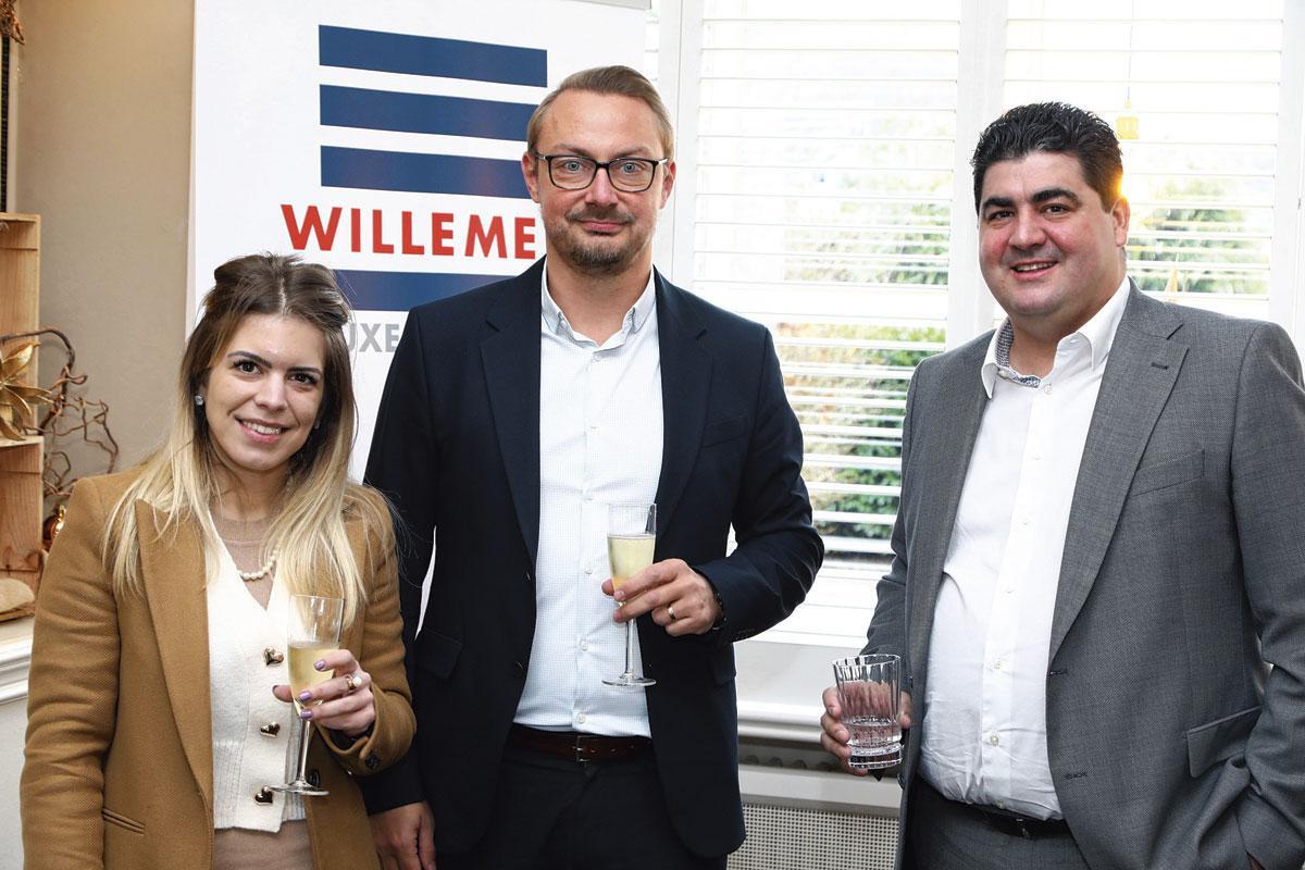 Jennifer Da Fonseca et Alain Genin, respectivement CEO et directeur commercial d'Afil Luxembourg, et Paulo Carmo, CEO de Willemen Promotion.