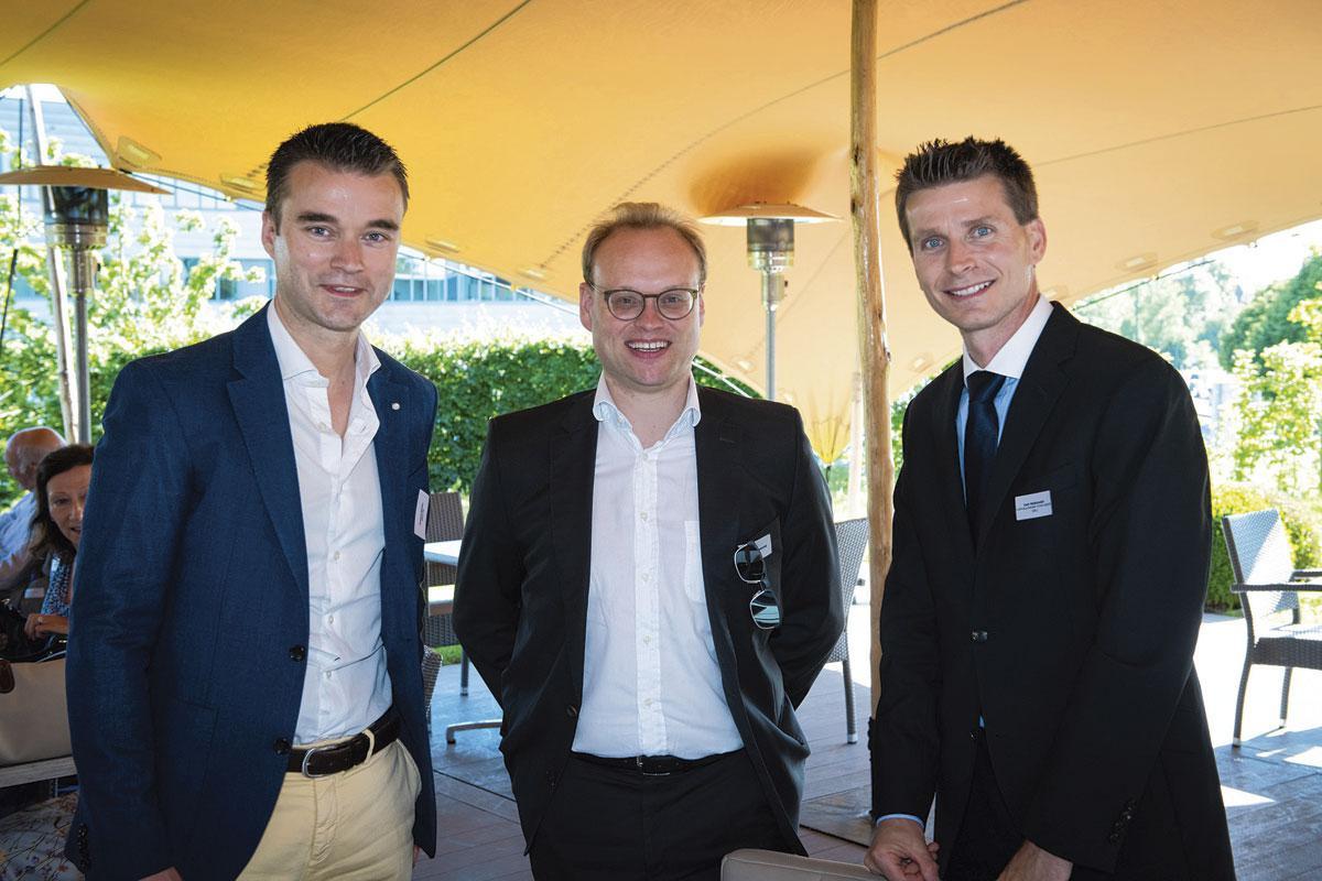 Arnaud Navez, gérant d'Argafin, Nicolas de Bonhome, avocat associé chez Lexabel, et Gaël Wijngaard, directeur Bruxelles chez CapitalatWork Foyer Group.