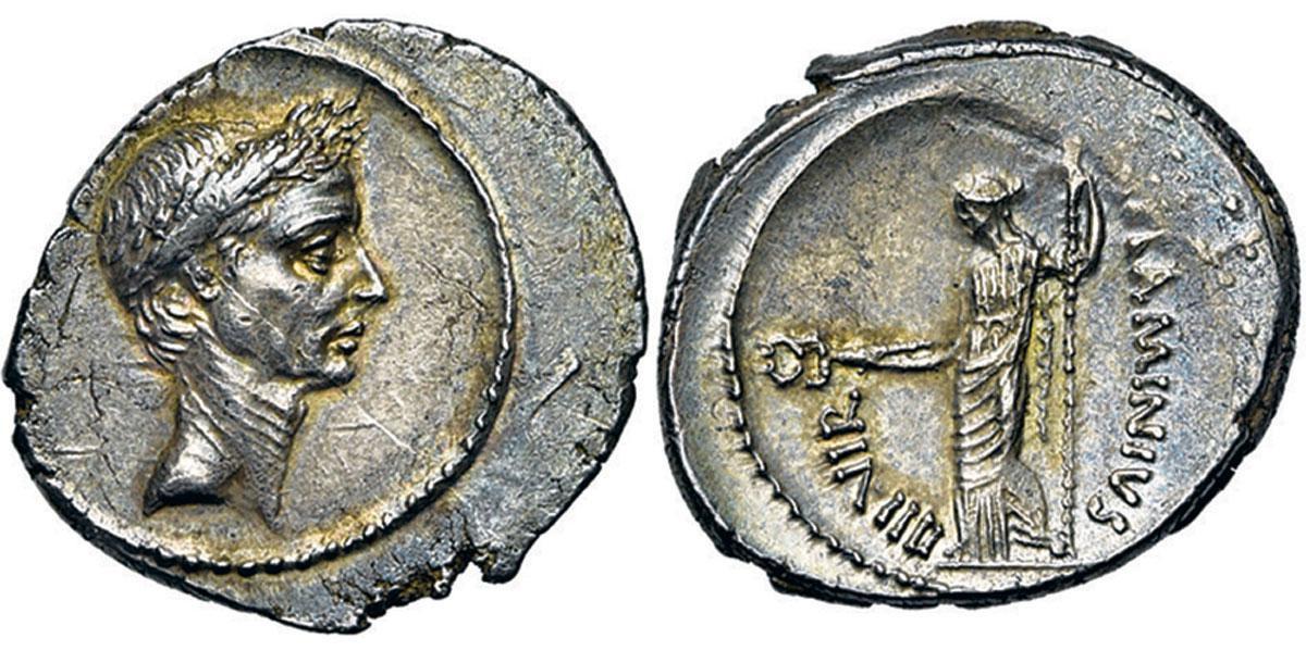 3. Denier romain Courantes dans l'absolu mais fort rares en très bon état, les pièces romaines affichent des cotes très contrastées. Ce portrait de César a trouvé preneur à 10.000 euros.