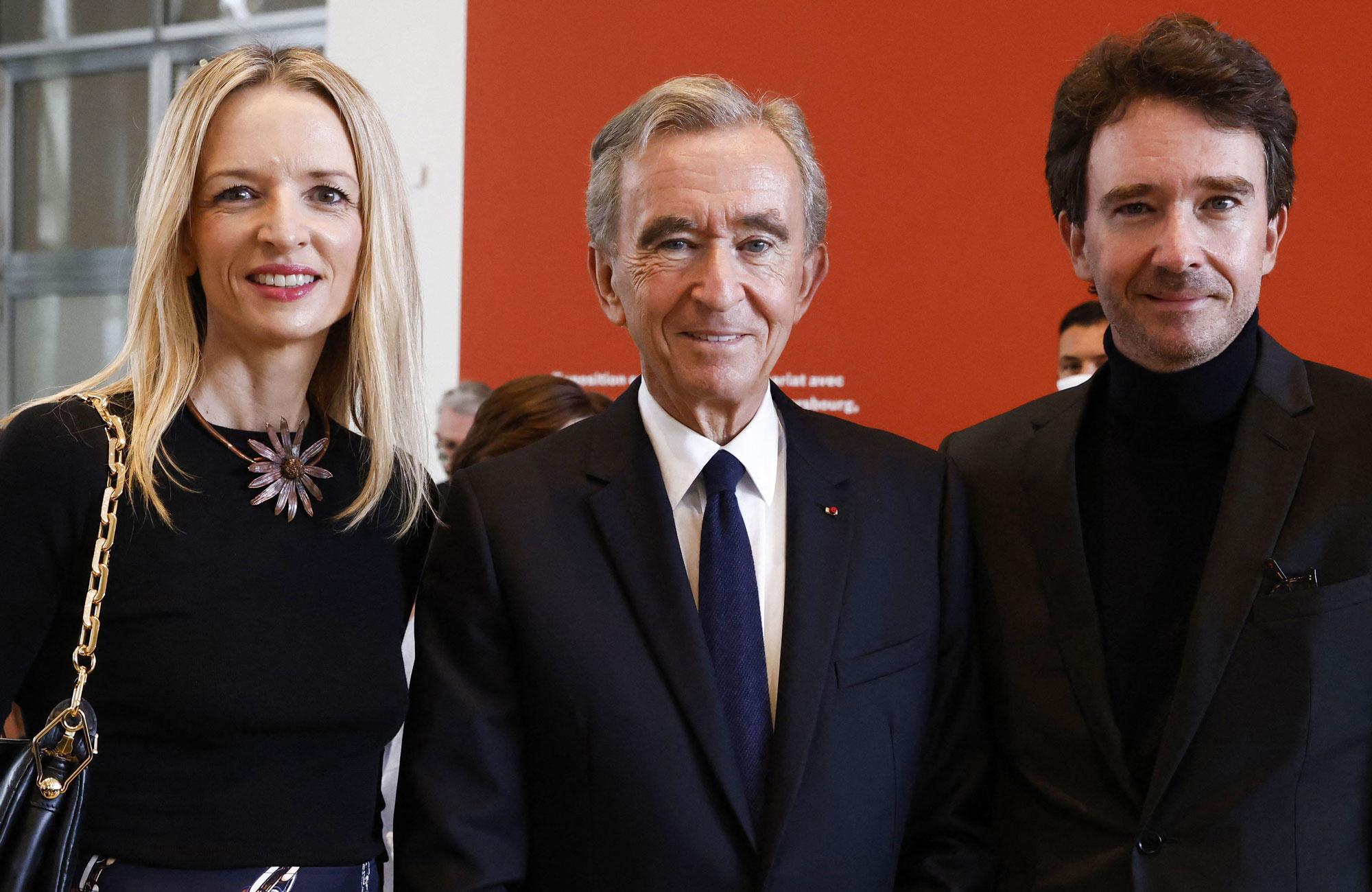 Photo : Bernard Arnault, PDG de LVMH, sa fille Delphine Arnault