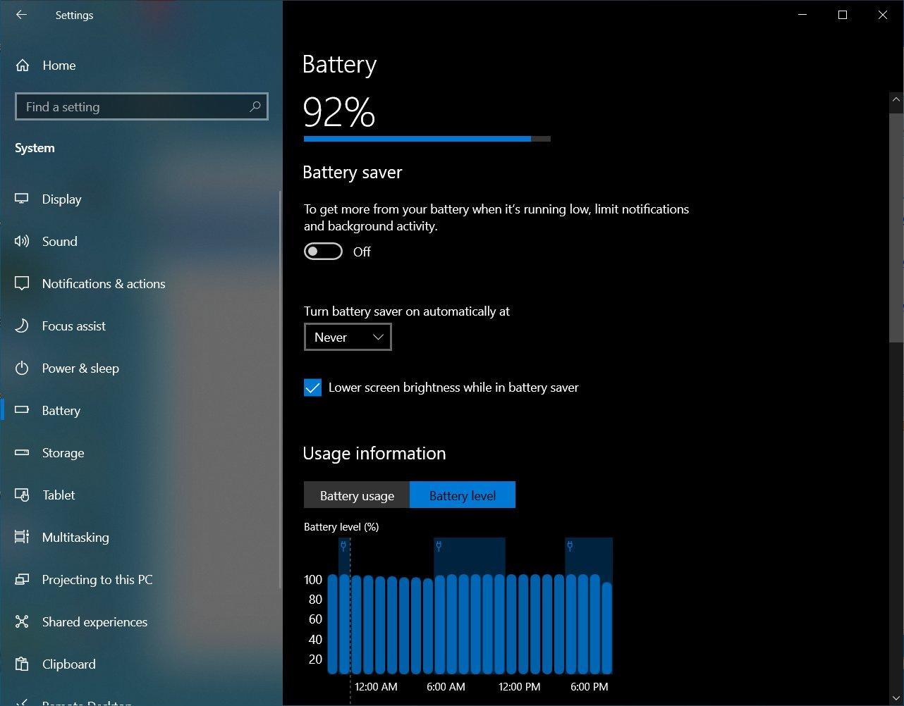 Windows 10 geeft binnenkort meer inzage in batterijverbruik