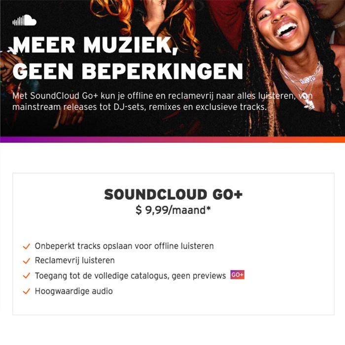 SoundCloud start met betalende streamingdienst in België
