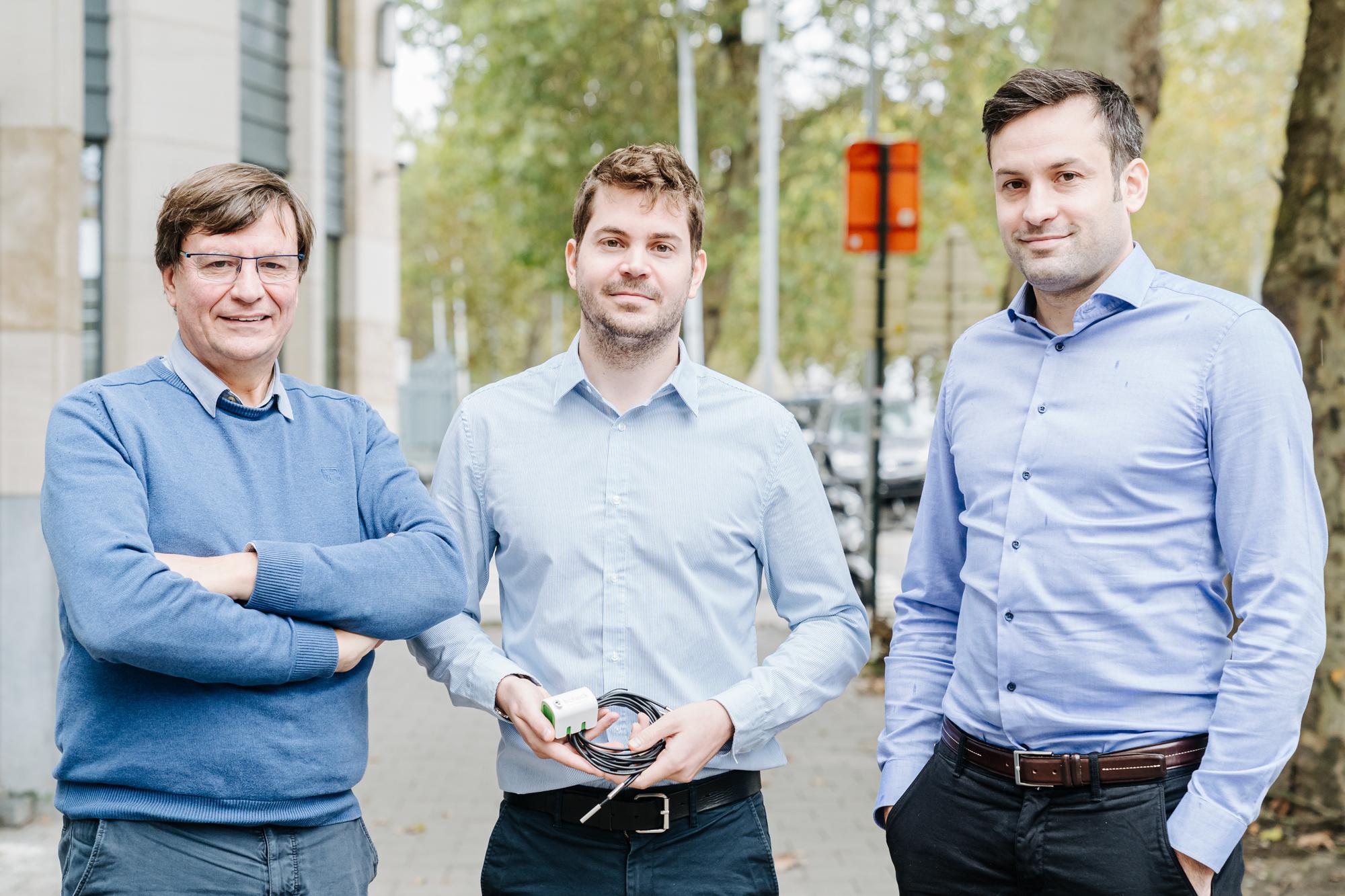 Het team achter de start-up, vlnr: Eric Dirix, Pieter Dirix en CEO en co-founder Jacques Bolzer.