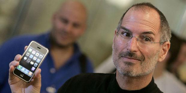 Steve Jobs bij de introductie van de iPhone in 2007.