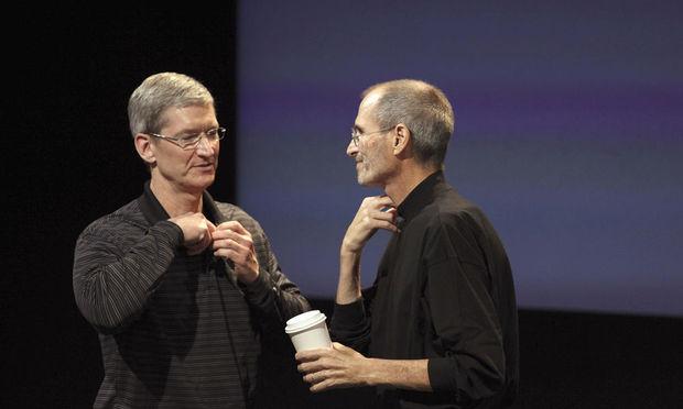 Tim Cook en Steve Jobs