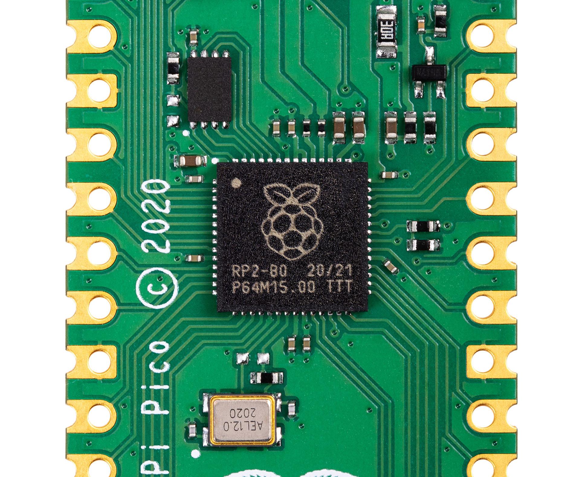 De Raspberry Pi Pico steunt op de eigen RP2040 chip.
