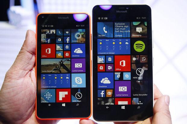 Le Lumia 640 et le Lumia 640 XL de Microsoft.