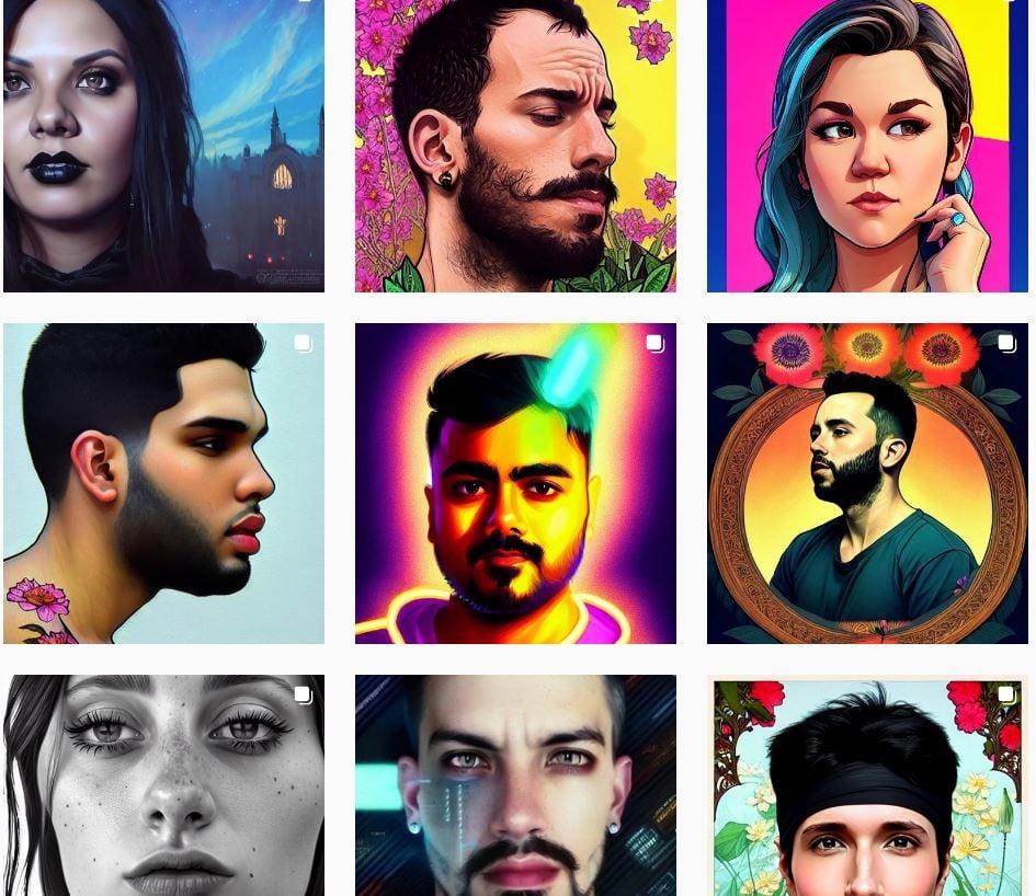 Gebruikers delen graag en massaal 'hun' AI-portretten die Vana voor hen creëerde.